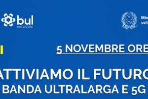 banda ultralarga e 5g - incontro on line fra imprese ed istituzioni il 5 novembre dalle 10,30